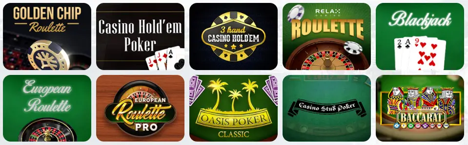 Jeux de table au CasinoBit